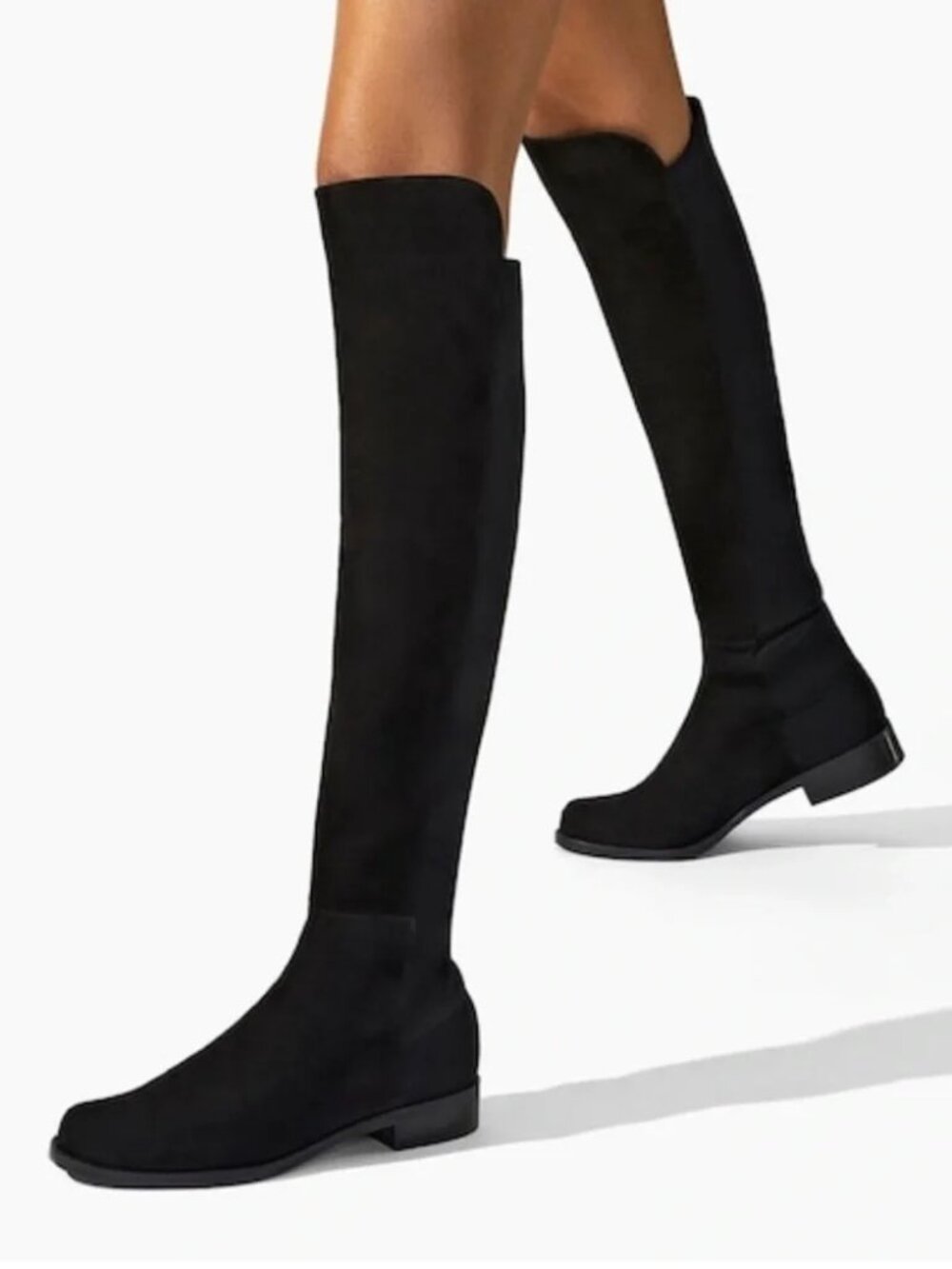 Stuart Weitzman 50-50 Black Suede Over the Knee Boots - Size 7.5